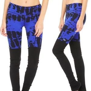 Alo Yoga Goddess Legging Electric Blue Tie Dye